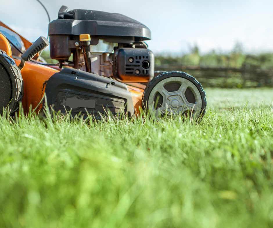 lawn mower mowing grass